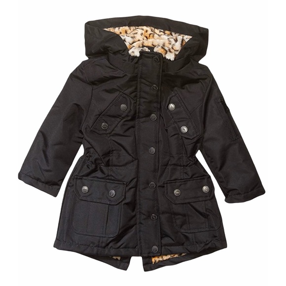 Urban Republic Other - new Urban Republic ❤︎ Ballistic Anorak Convertible Jacket with Leopard Faux Fur